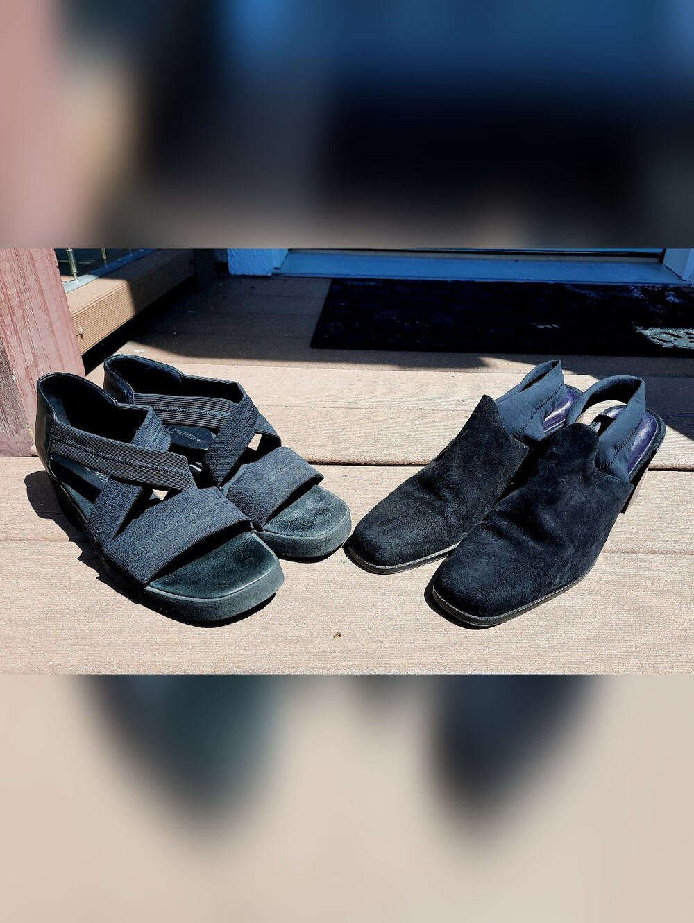 8.5 Narrow  Donald J. Pliner Black Shoes 2-for-1 90s Vintage Made in Spain